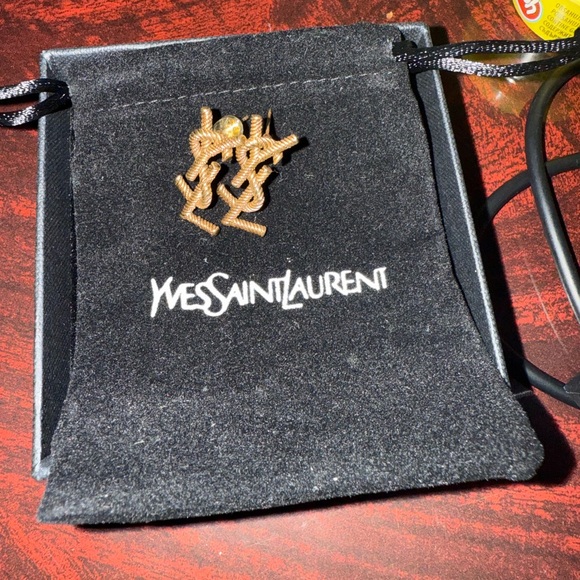 Vintage YSL Gold Rope Earrings - Picture 4 of 5